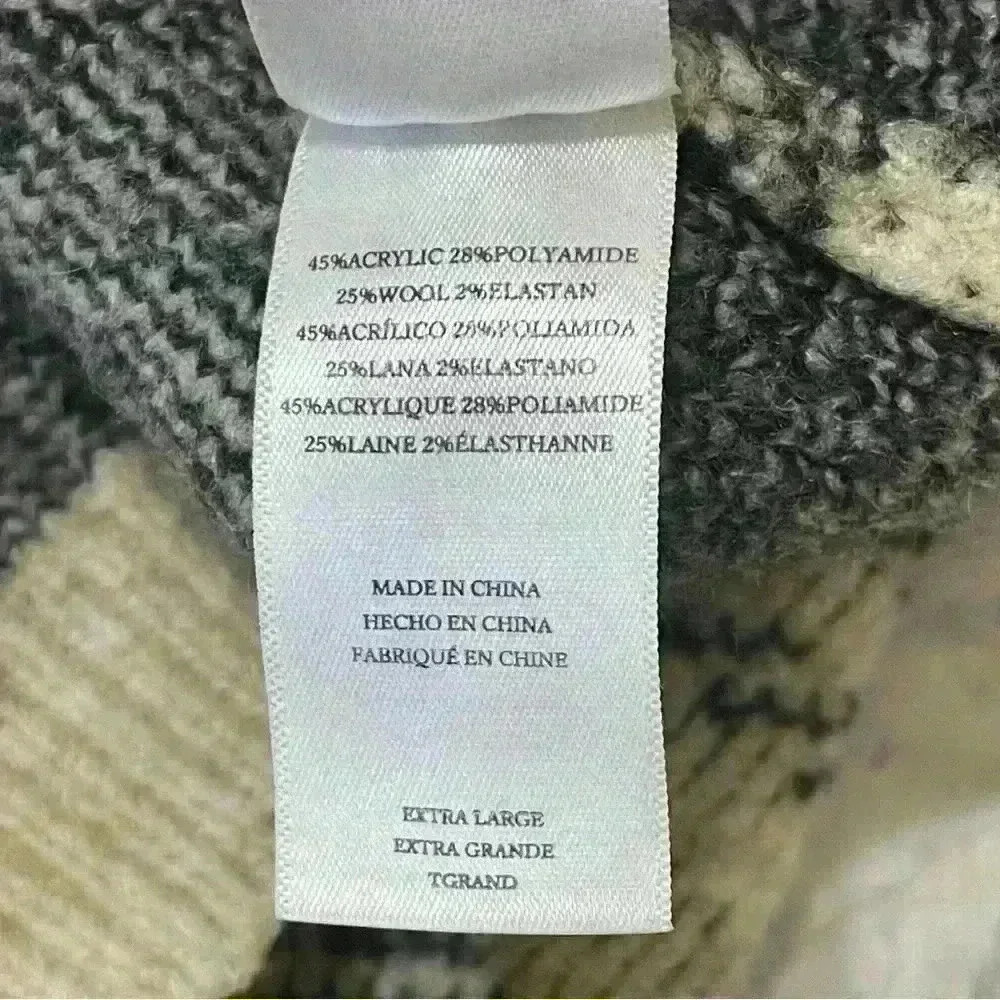 Rails Women's Plaid Cardigan Sweater Ivory Black Size XL Wool Winter Preppy - Picture 11 of 11